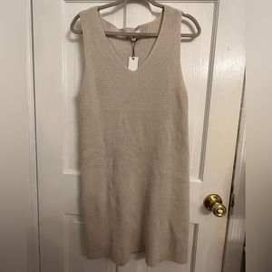 BB Dakota Jemmia Sleeveless Oatmeal Ribbed Sweater Dress NWT
